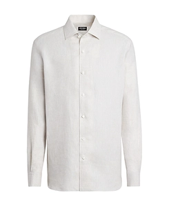 Long-Sleeve Linen Shirt