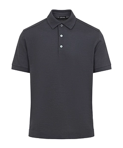 Zegna Three-Button Knit Polo Shirt