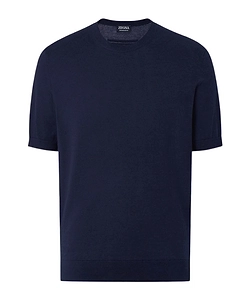Short-Sleeved Knitted T-Shirt