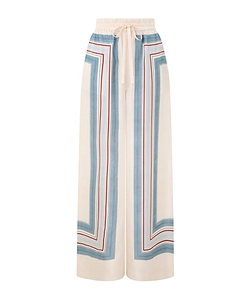 Zimmermann Geometric Print Wide-Leg Pants
