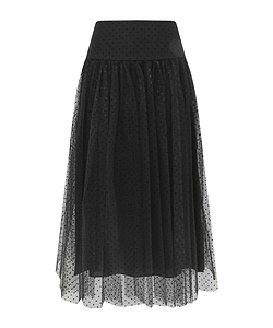 Polka-Dot Midi Skirt