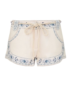 Zimmermann Embroidered Drawstring Shorts