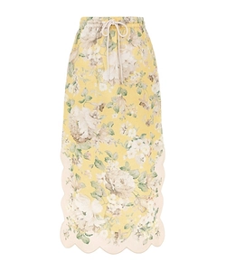 Zimmermann Acacia Scallop Midi Skirt