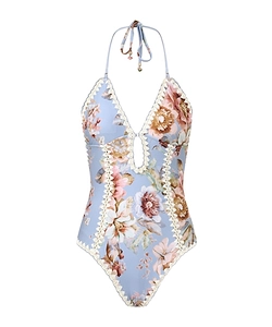 Zimmermann Awaken Crochet Keyhole One-Piece Swimsuit