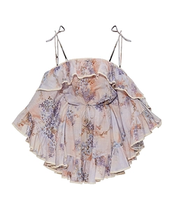 Zimmermann Cascadian Wait-Tie Belt Mini Dress
