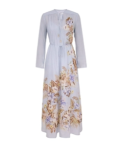 Zimmermann Coco Neck-Tie Maxi Dress