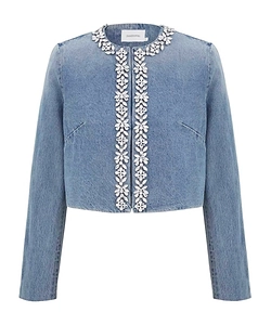 Zimmermann Crush Embellished Denim Jacket