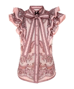 Zimmermann Crush Frilled Fitted Blouse