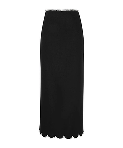 Zimmermann Crush Scalloped Midi Skirt