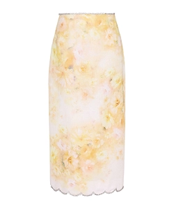 Zimmermann Crush Scalloped Midi Skirt
