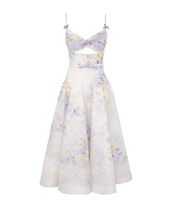Zimmermann Crush Twist Front Midi Dress