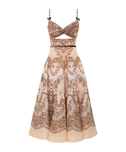Zimmermann Crush Twist Front Midi Dress