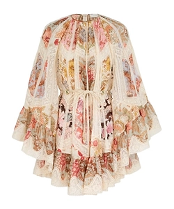 Zimmermann Daylight Flutter Spliced Print Dress