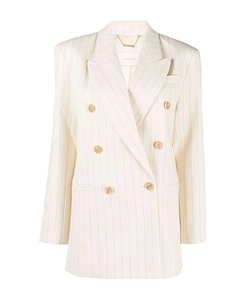 Zimmermann Double Breasted Pinstriped Blazer