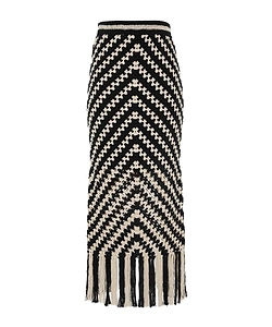 Zimmermann Halliday Crochet Fringed Midi Skirt