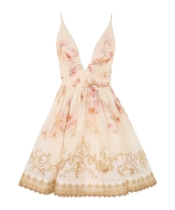 Zimmermann Hypnotic V-Neck Mini Dress