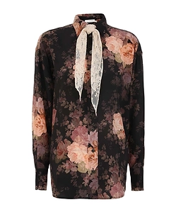 Zimmermann Illustration Lace Scarf Shirt