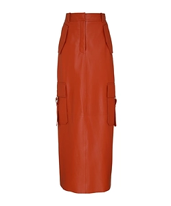 Zimmermann Illustration Leather Midi Skirt
