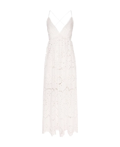 Zimmermann Lexi Embroidered Scallop Edge Slip Dress