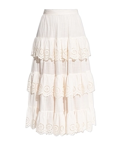 Zimmermann Lucky Embroidered Midi Skirt