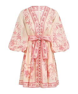Zimmermann Lucky Plunge Mini Dress