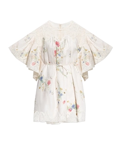Zimmermann Lucky Lace Trim Mini Dress