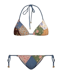 Zimmermann Lucky Spliced Triangle Two Piece Bikini