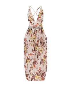 Zimmermann Matchmaker Tulip V-Neck Sleeveless Dress