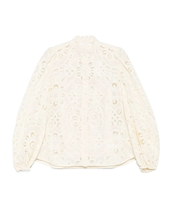 Zimmermann Openwork Stand-Up Collar Shirt
