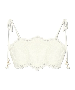 Zimmermann Ottie Embroidered Cropped Top